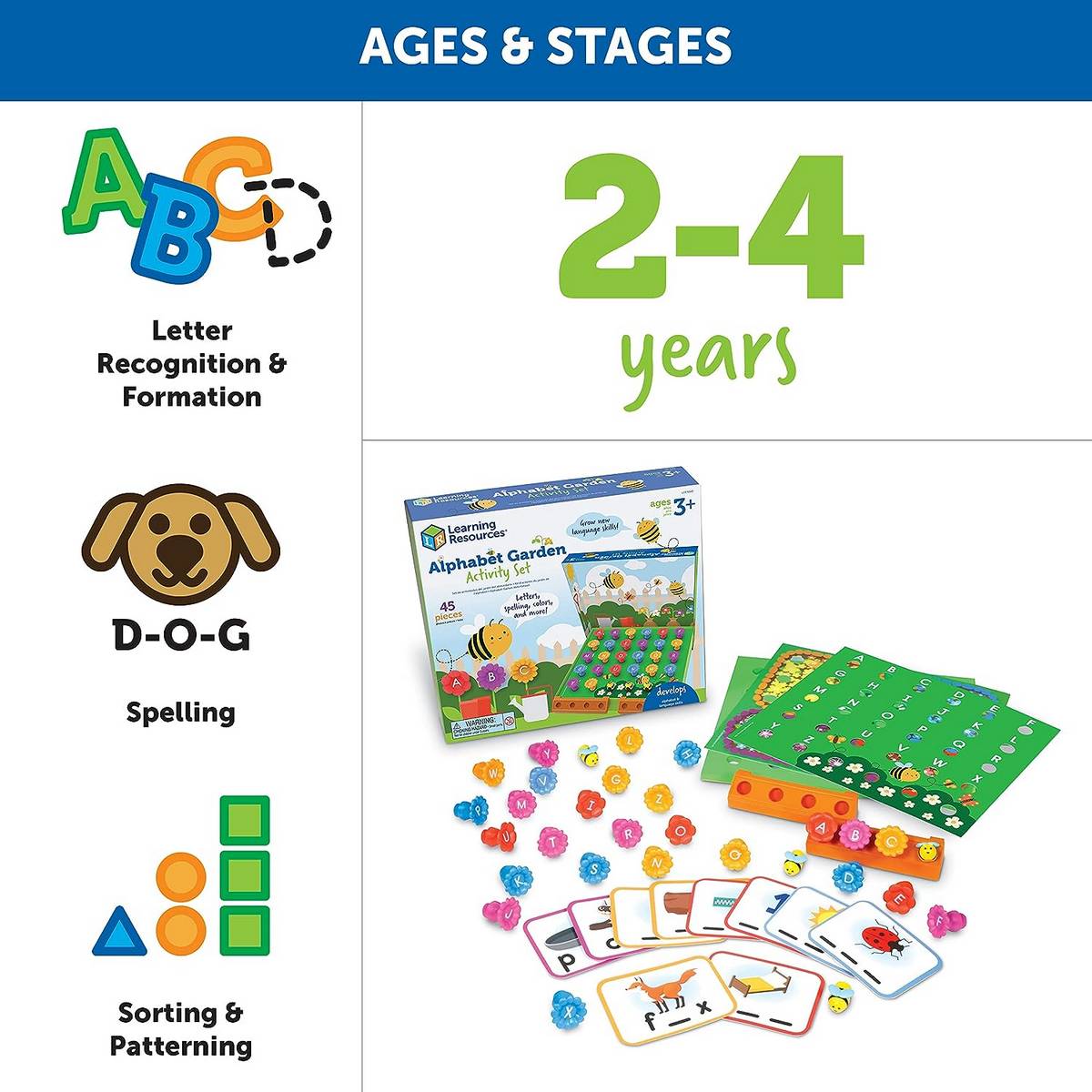 Learning Resources Alphabet Garden Activity Set - ABC School Supplies