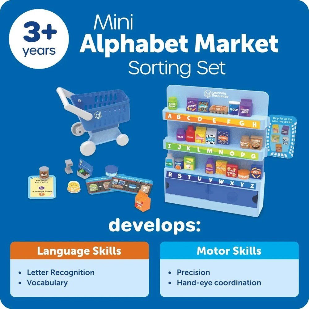 Learning Resources Alphabet Mini Market - ABC School Supplies