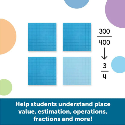 Learning Resources Base Ten Flats Plastic (Set Of 10) - ABC School Supplies
