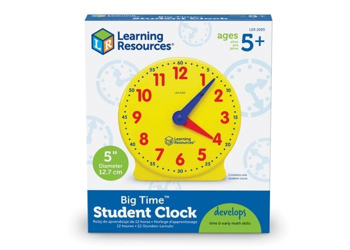 Learning Resources Big Time® Learning Clocks® Student Clock - ABC School Supplies