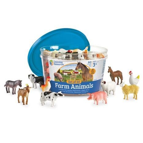 Learning Resources Farm Animal Counters (Set Of 60) - ABC School Supplies
