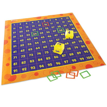 Learning Resources Hip Hoppin' Hundred Mat™ Hundreds Activity Mat - ABC School Supplies