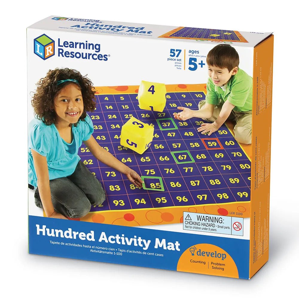 Learning Resources Hip Hoppin' Hundred Mat™ Hundreds Activity Mat - ABC School Supplies