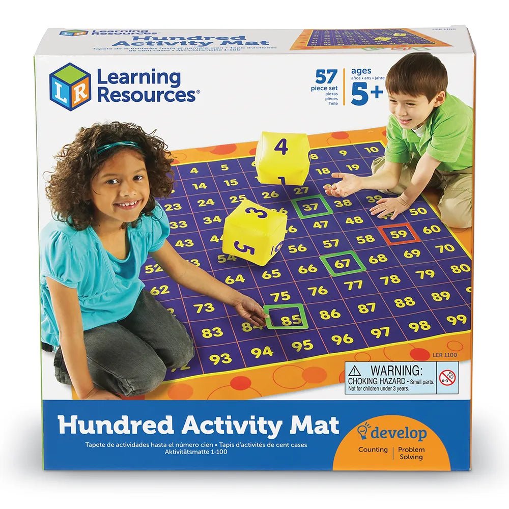 Learning Resources Hip Hoppin' Hundred Mat™ Hundreds Activity Mat - ABC School Supplies