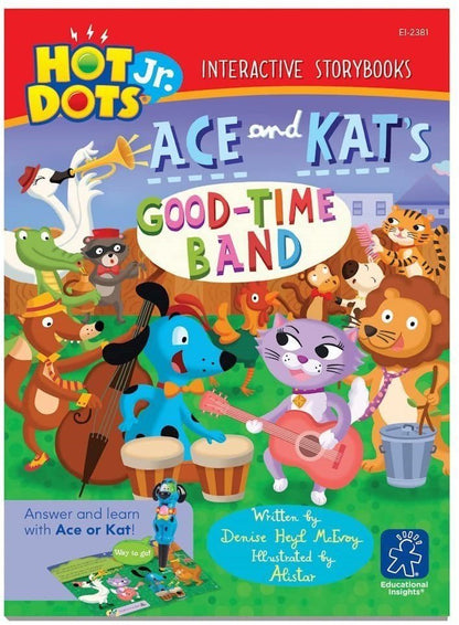 Learning Resources Hot Dots Jr. Ace & Cat's Good Time Band - ABC School Supplies