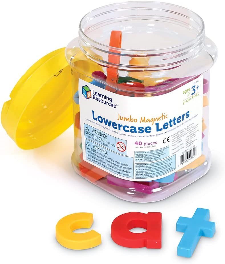 Learning Resources Jumbo Lowercase Magnetic Letters, Set Of 40 - ABC School Supplies