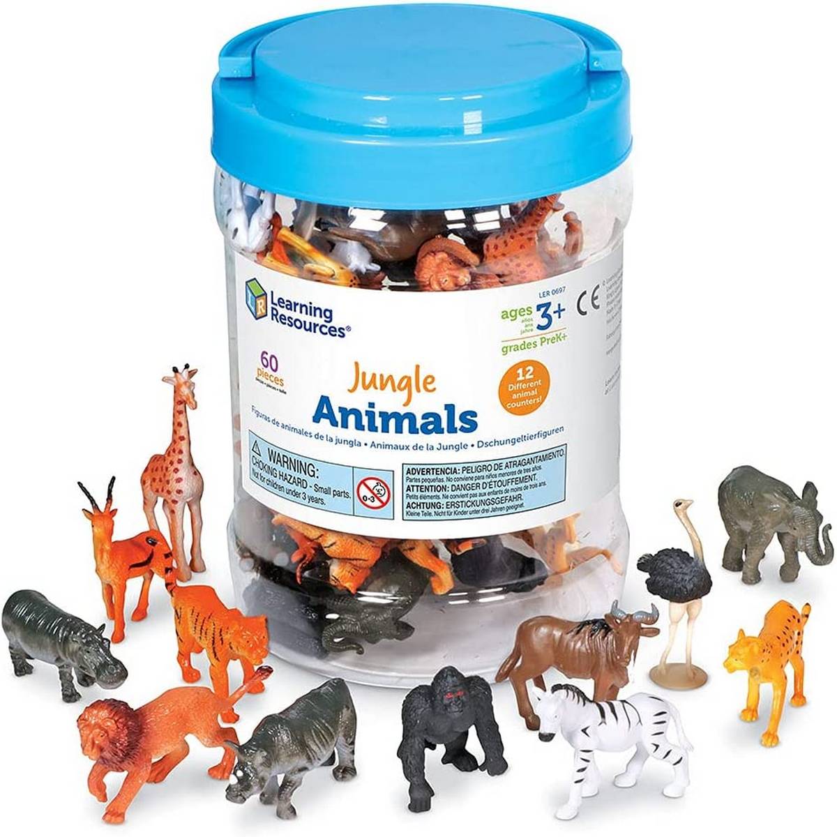 Learning Resources Jungle Animal Counters (Set Of 60) - ABC School Supplies