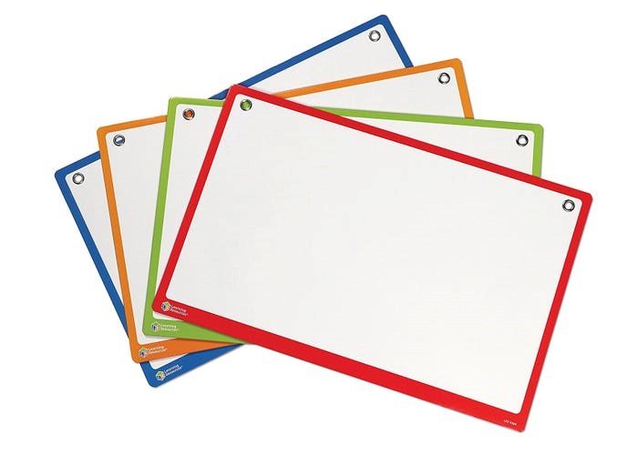 **Learning Resources Magnetic Collaboration Whiteboards (Set of 4) - ABC School Supplies