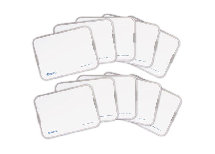 Learning Resources Magnetic Double Sided Dry Erase Boards (Set Of 10) - ABC School Supplies