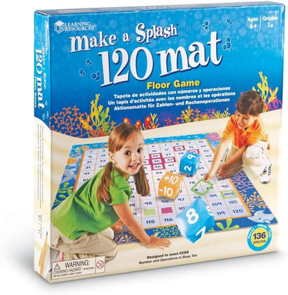 Learning Resources Make A Splash™ 120 Mat Floor Game - ABC School Supplies