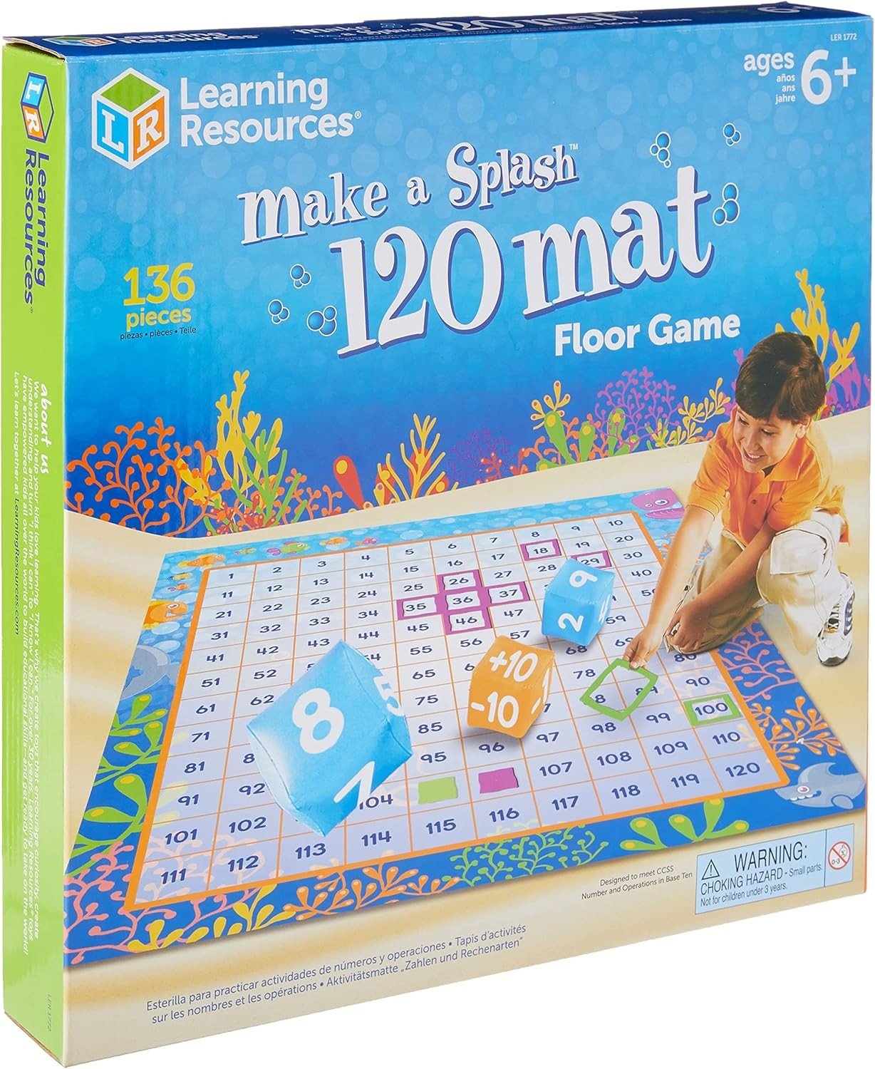 Learning Resources Make A Splash™ 120 Mat Floor Game - ABC School Supplies