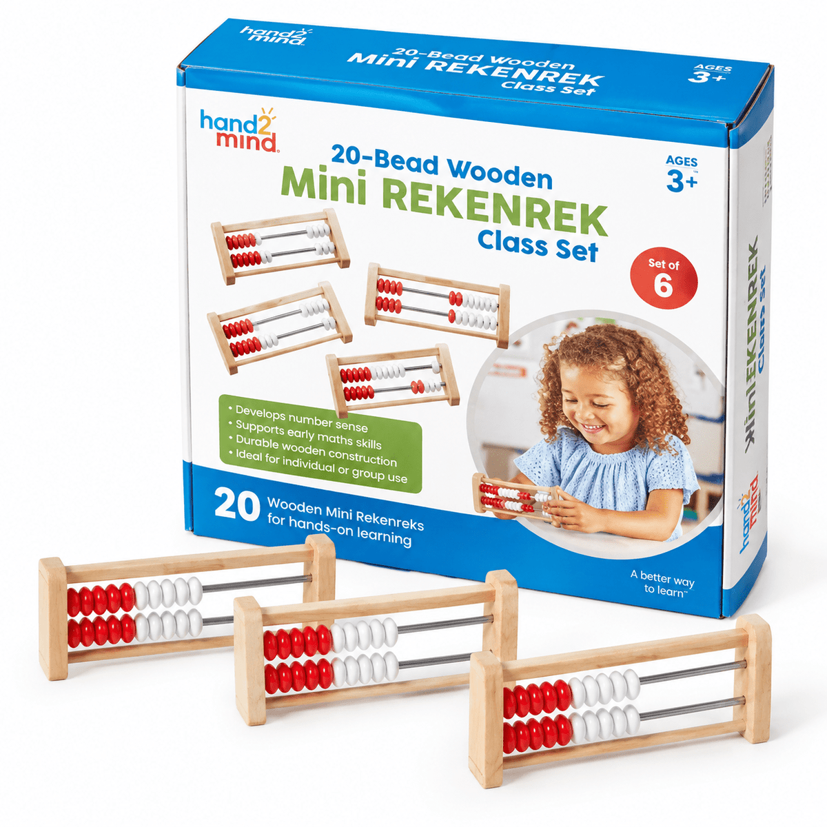 Learning Resources Mini 20Bead Rekenrek (Set Of 25)  - ABC School Supplies