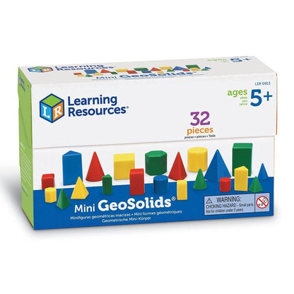 Learning Resources Mini Geosolids Geometric Shapes Set Of 32 - ABC School Supplies