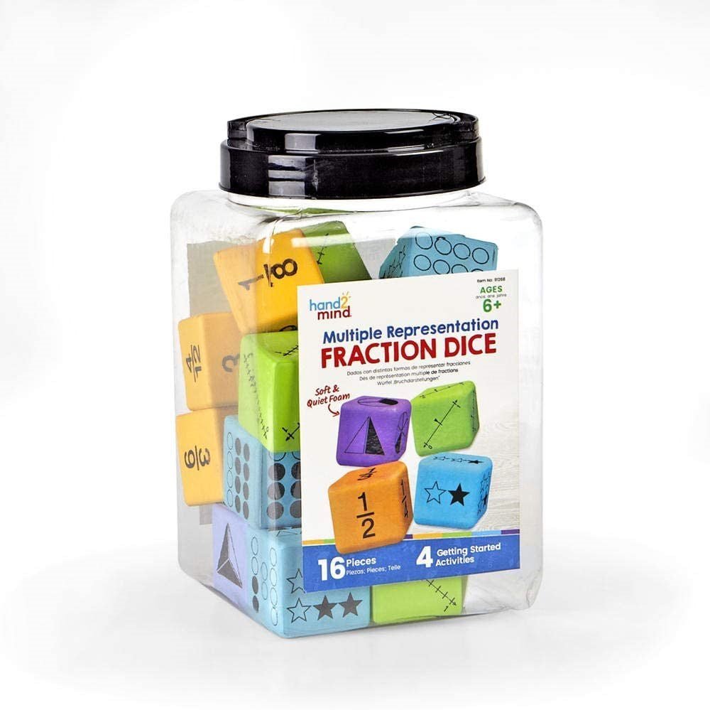 Learning Resources Multiple Representation Fractions Dice, Set Of 16 - ABC School Supplies