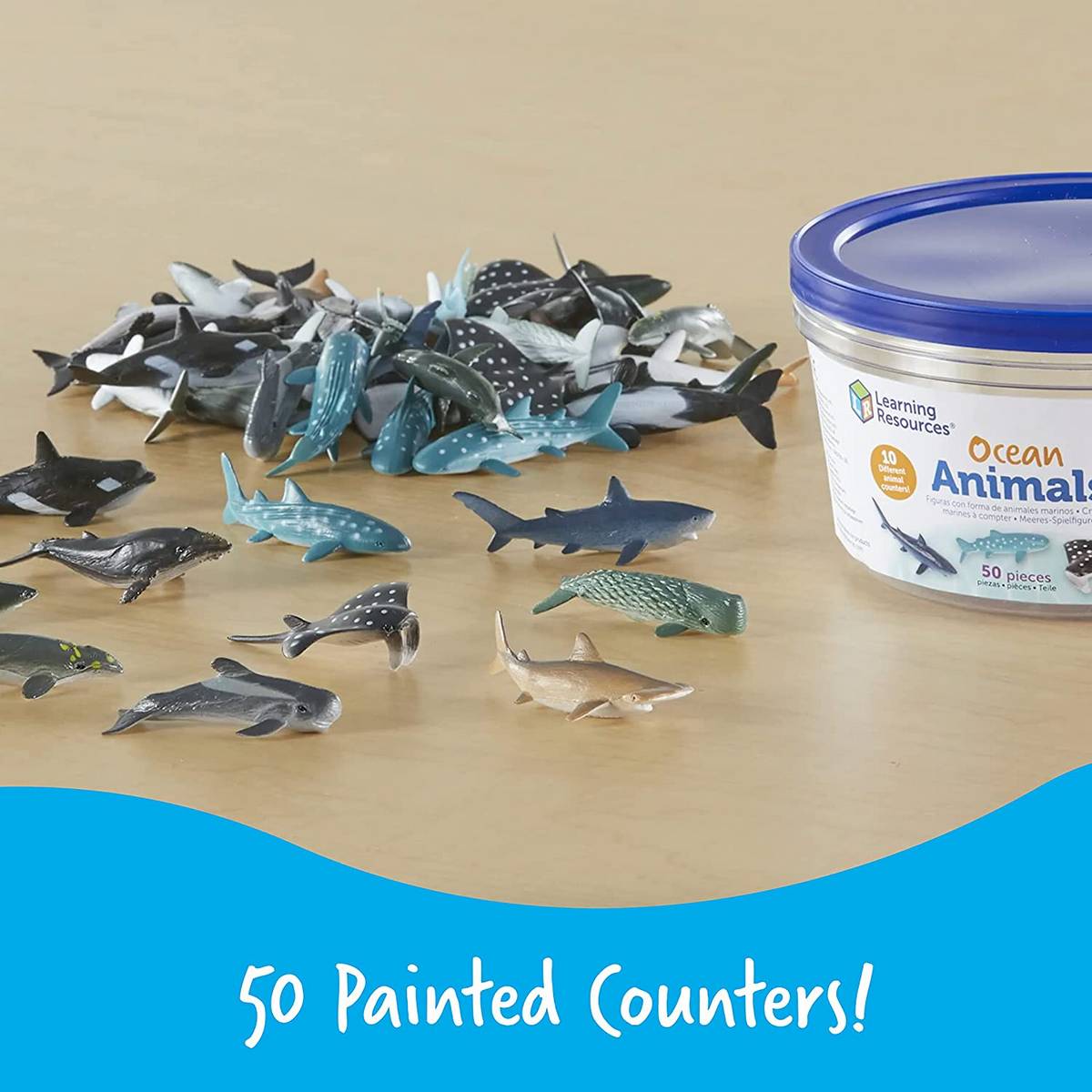 Learning Resources Ocean Animals Counters (Set Of 50) - ABC School Supplies
