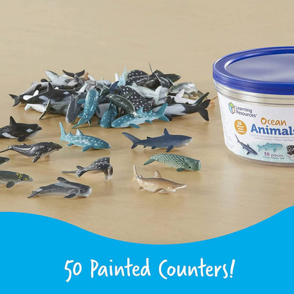 Learning Resources Ocean Animals Counters (Set Of 50) - ABC School Supplies