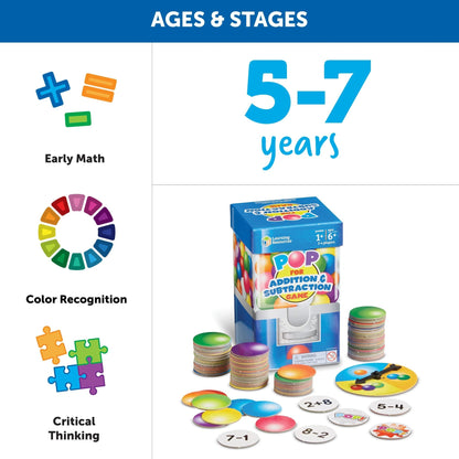 Learning Resources Pop For Addition & Subtraction™ Game - ABC School Supplies
