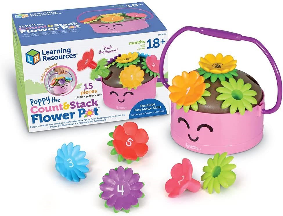 Learning Resources Poppy The Count & Stack Flower Pot™ - ABC School Supplies