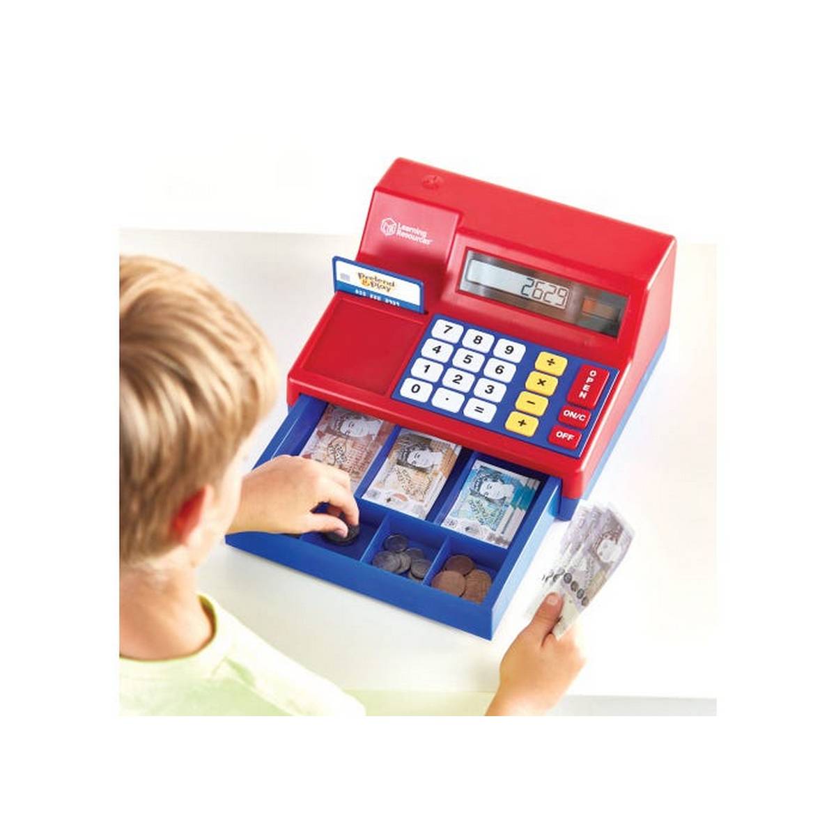 Learning Resources Pretend & Play® Calculator Cash Register With Uk Currency - ABC School Supplies