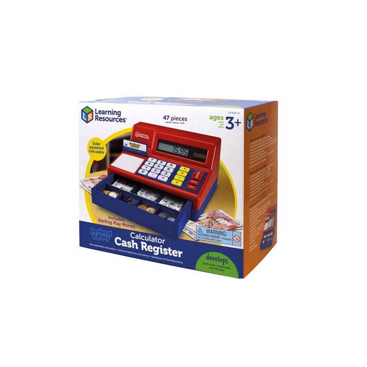 Learning Resources Pretend & Play® Calculator Cash Register With Uk Currency - ABC School Supplies