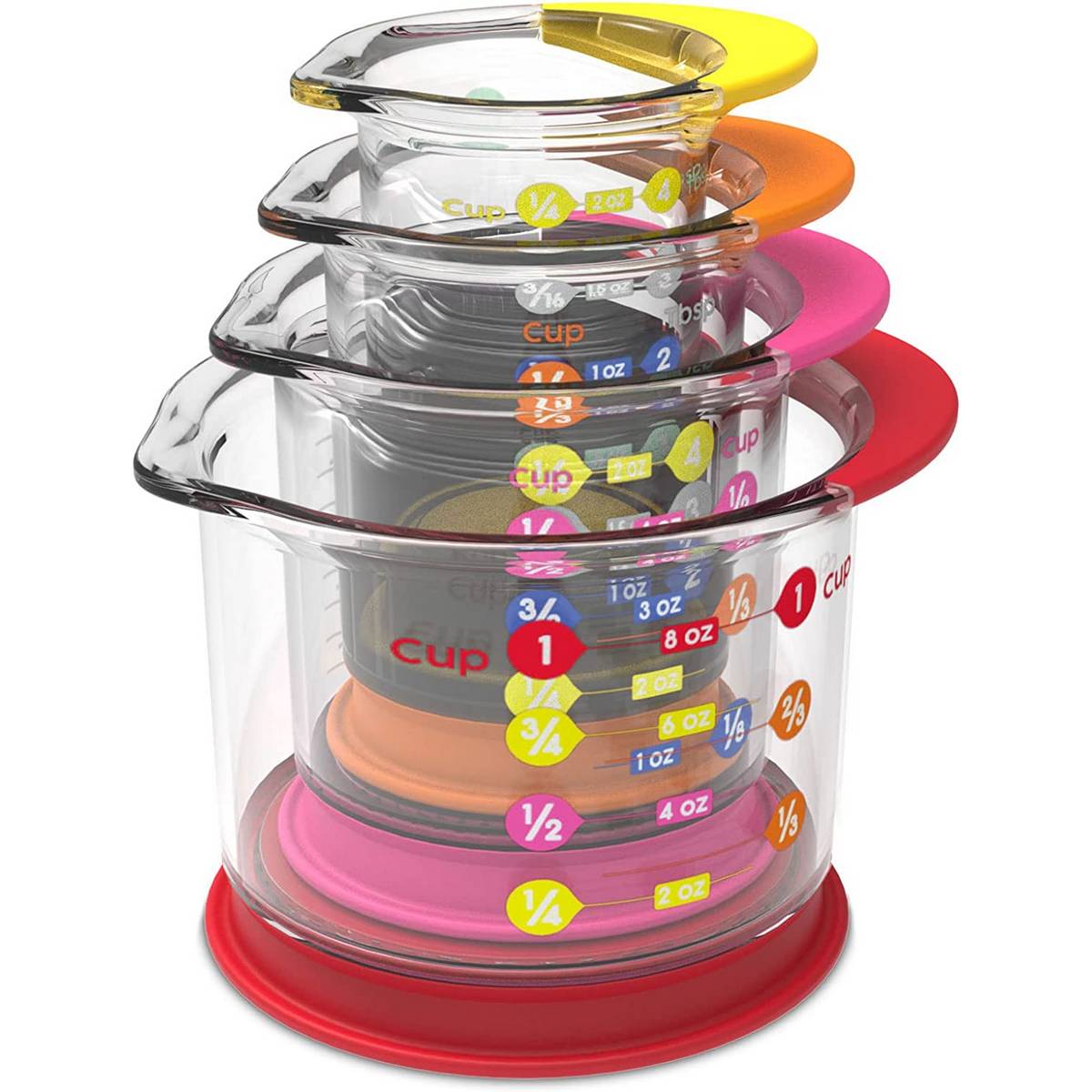 Learning Resources Rainbow Fraction® Liquid Measuring Cups - ABC School Supplies