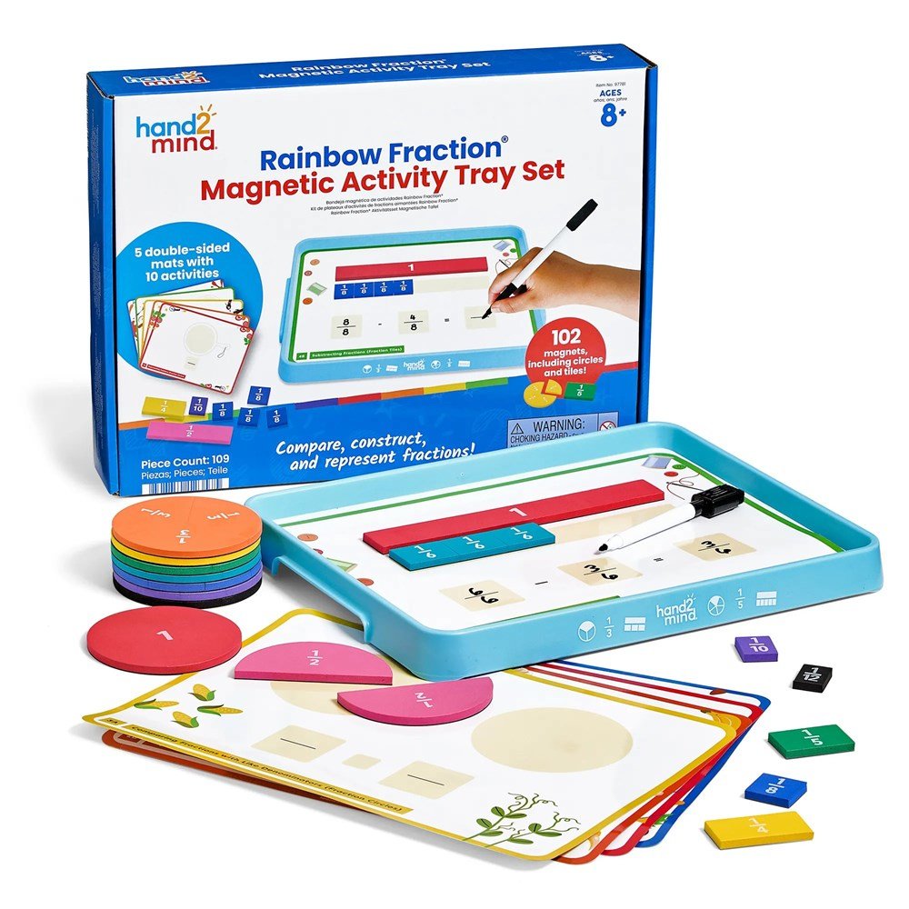 Learning Resources Rainbow Fraction Magnetic Activity Tray Set - ABC School Supplies