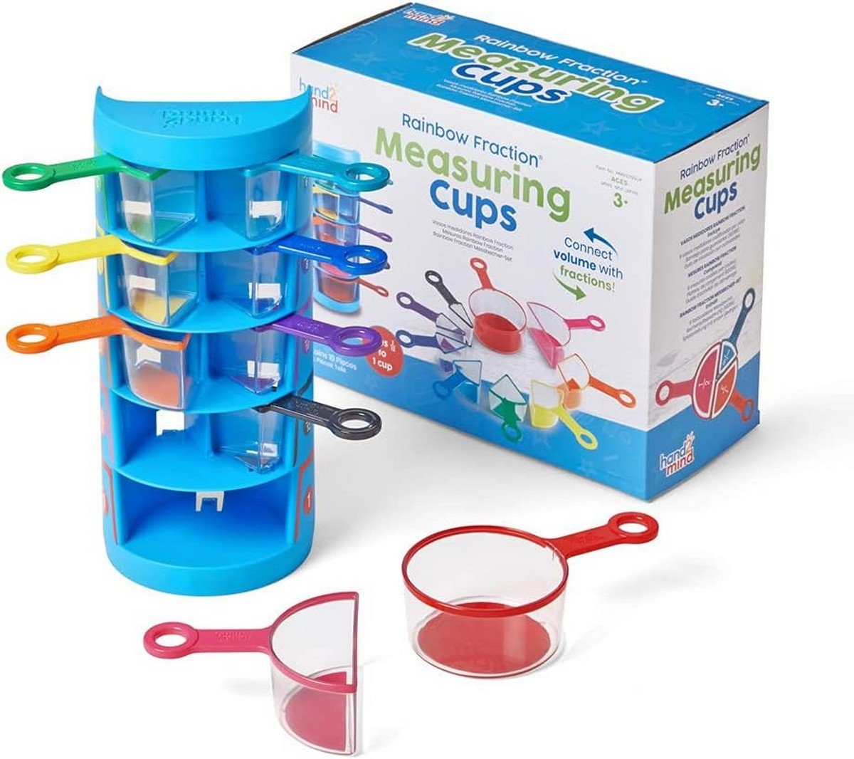 Learning Resources Rainbow Fraction® Measuring Cups (Set Of 9) - ABC School Supplies