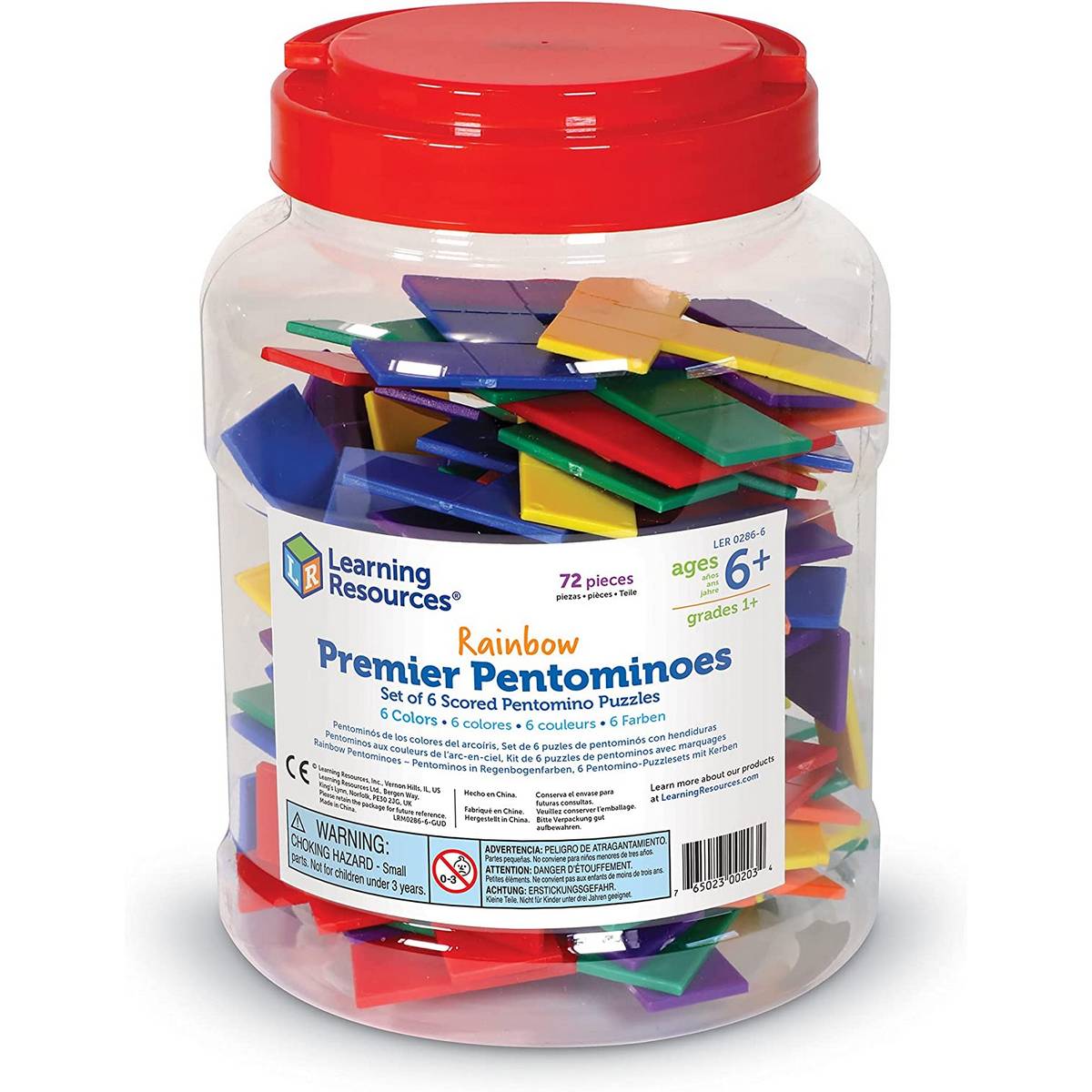 Learning Resources Rainbow Pentominoes (Tub Of 72) - ABC School Supplies