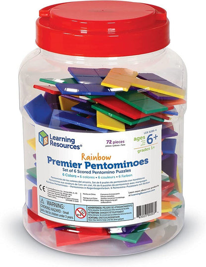 Learning Resources Rainbow Pentominoes (Tub Of 72) - ABC School Supplies
