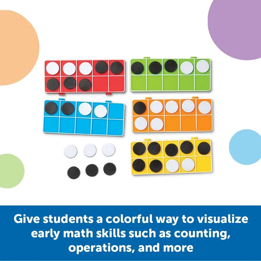 Learning Resources Rainbow Ten Frames Classroom Set - ABC School Supplies