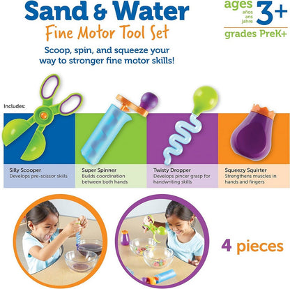 Learning Resources Sand & Water Fine Motor Tool Set - ABC School Supplies