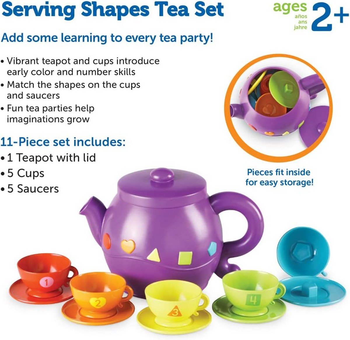 Learning Resources Serving Shapes Tea Set         - ABC School Supplies