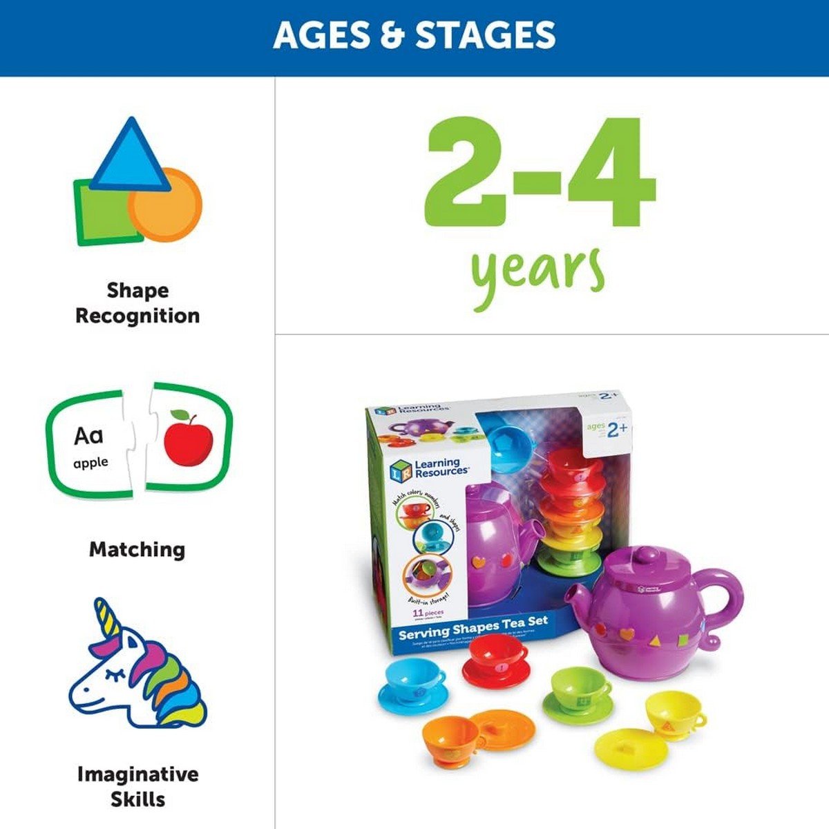 Learning Resources Serving Shapes Tea Set         - ABC School Supplies