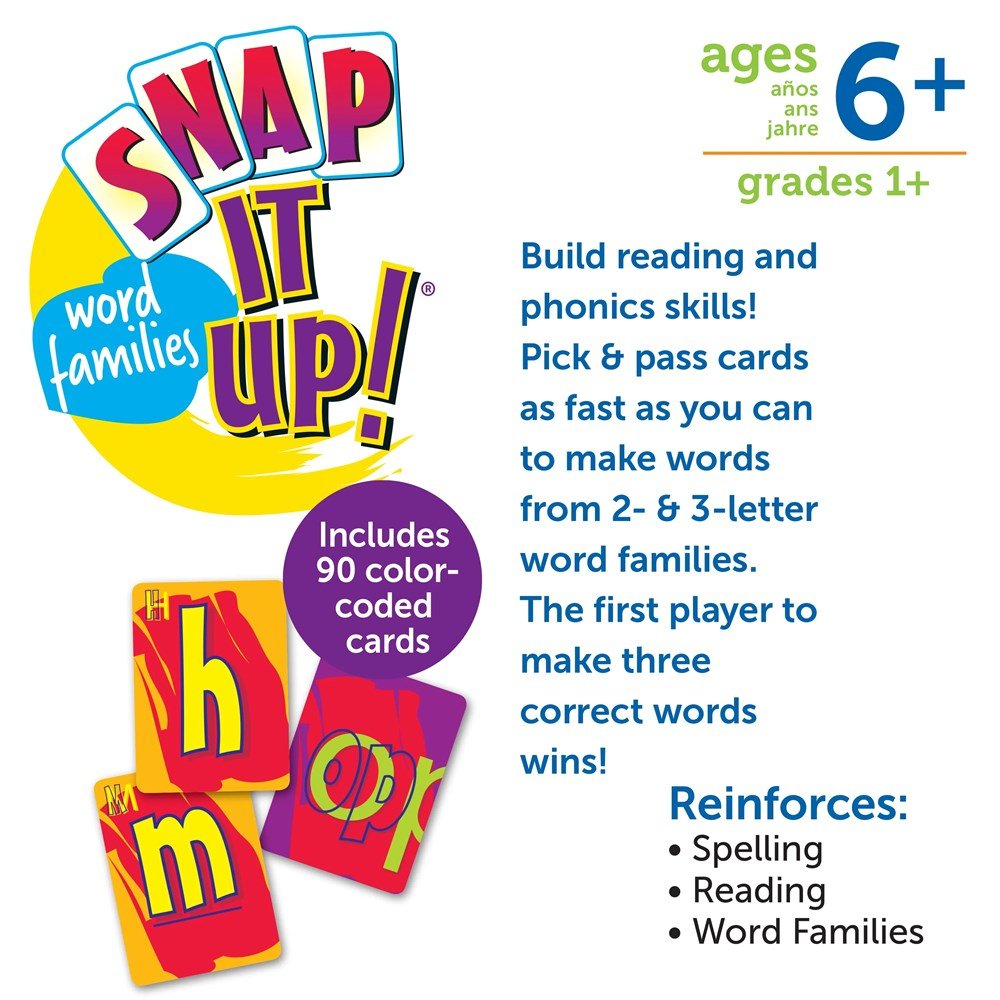 Learning Resources Snap It Up Phonics Word Families - ABC School Supplies