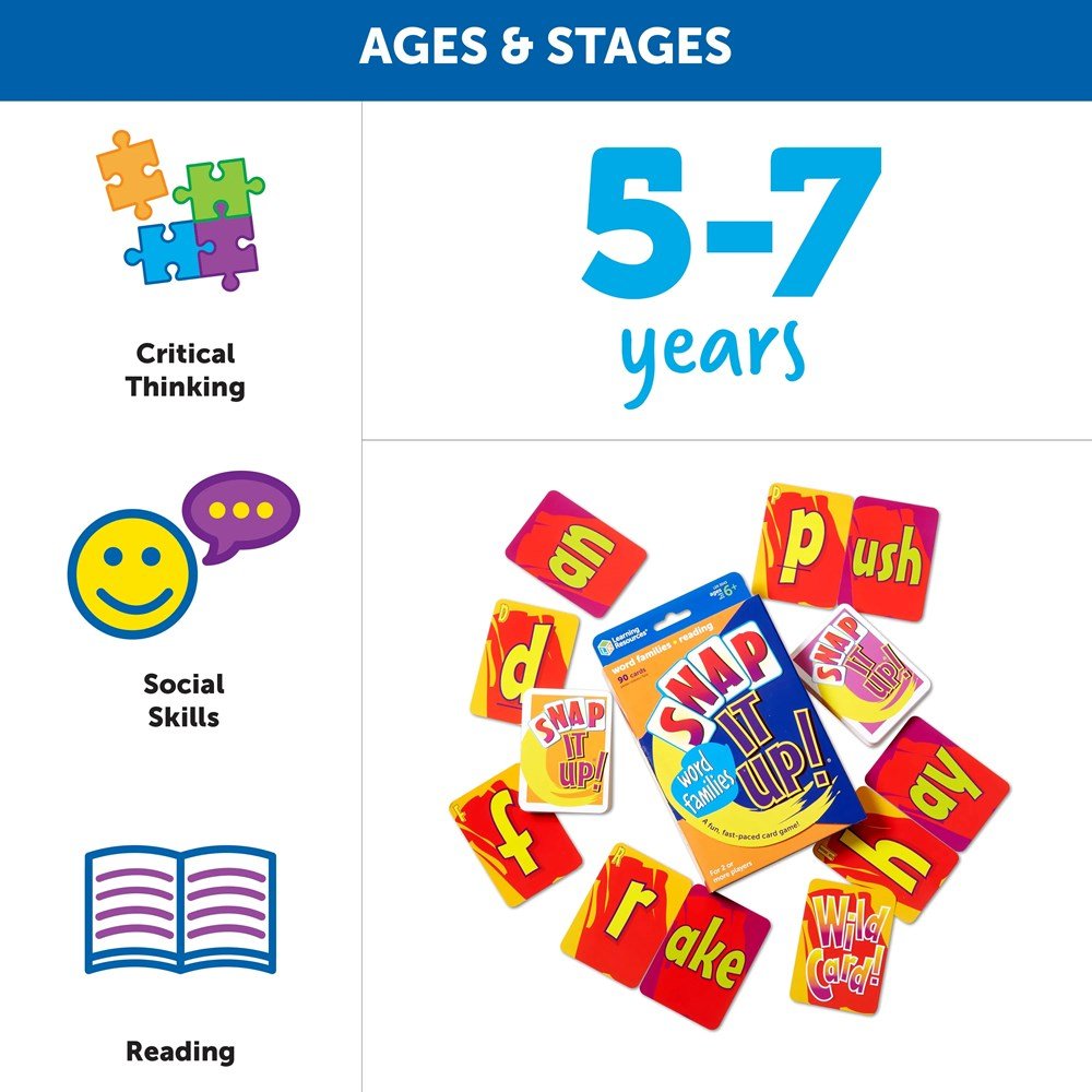 Learning Resources Snap It Up Phonics Word Families - ABC School Supplies