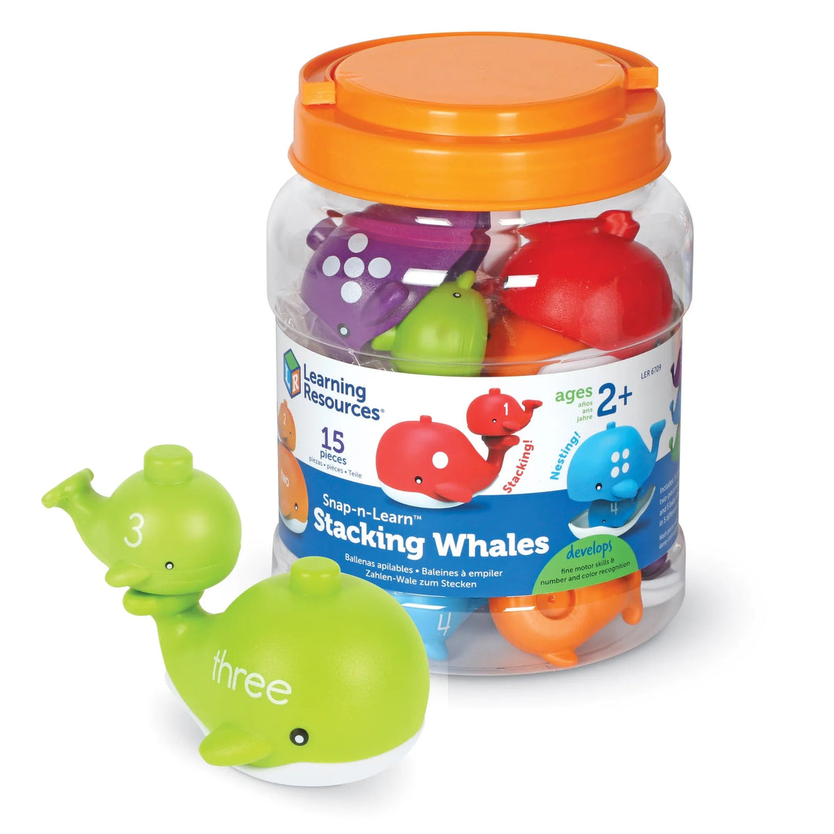 Learning Resources Snapnlearn™ Stacking Whales - ABC School Supplies