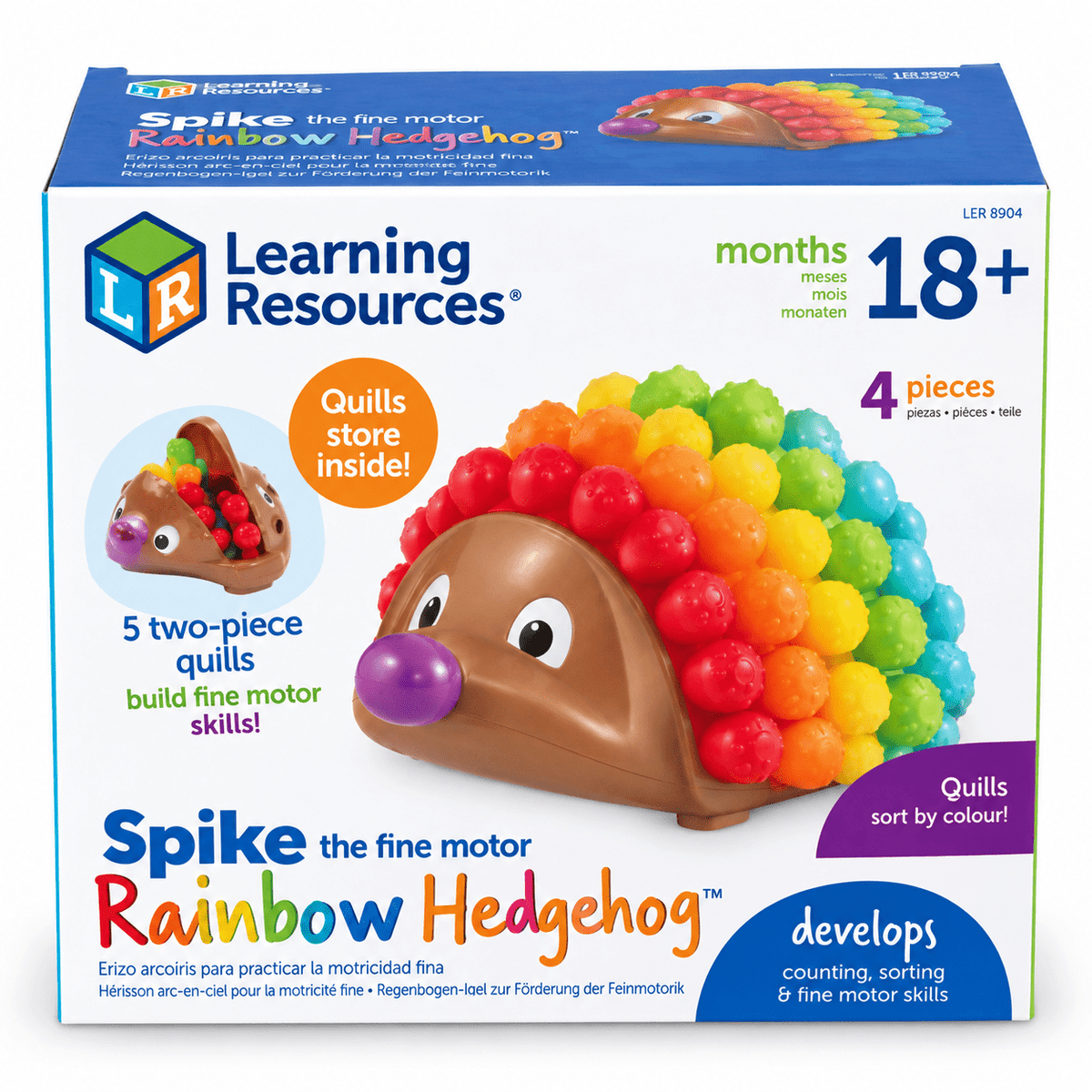 **Learning Resources Spike The Fine Motor HedgehogÂ® Rainbow Stackers - ABC School Supplies
