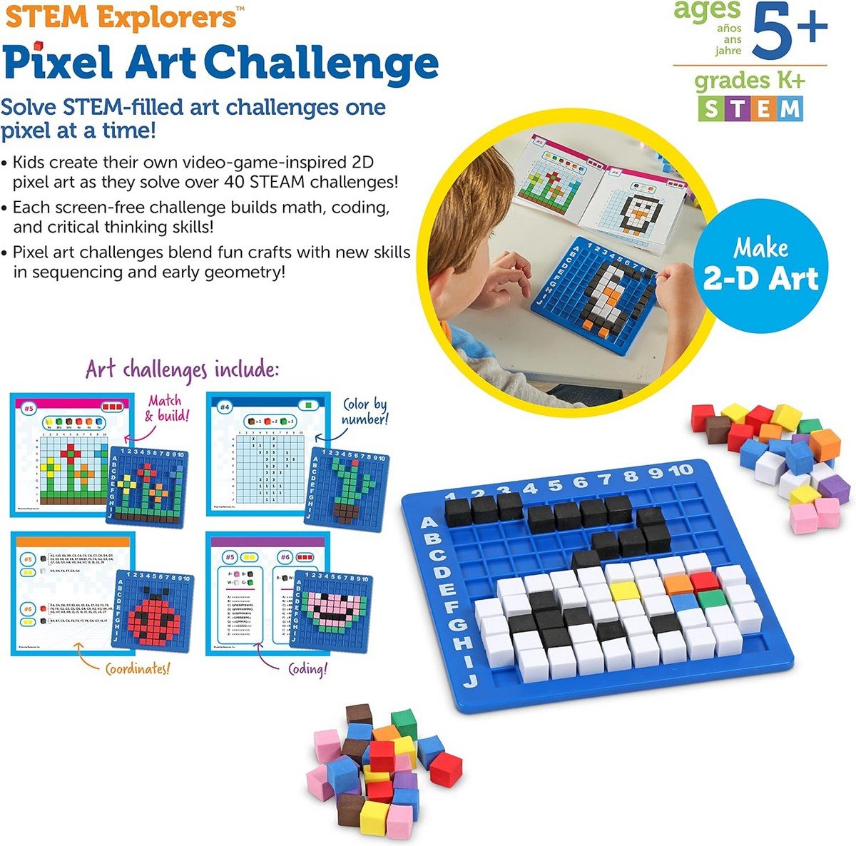 Learning Resources Stem Explorers™ Pixel Art Challenge - ABC School Supplies