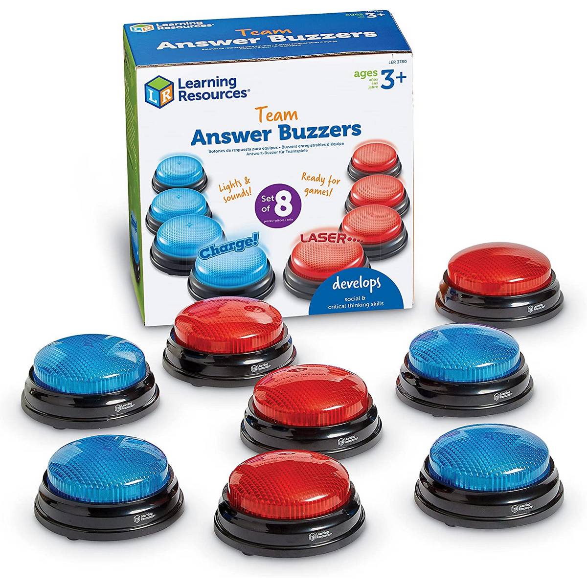 Learning Resources Team Answer Buzzers Set of 8 - ABC School Supplies