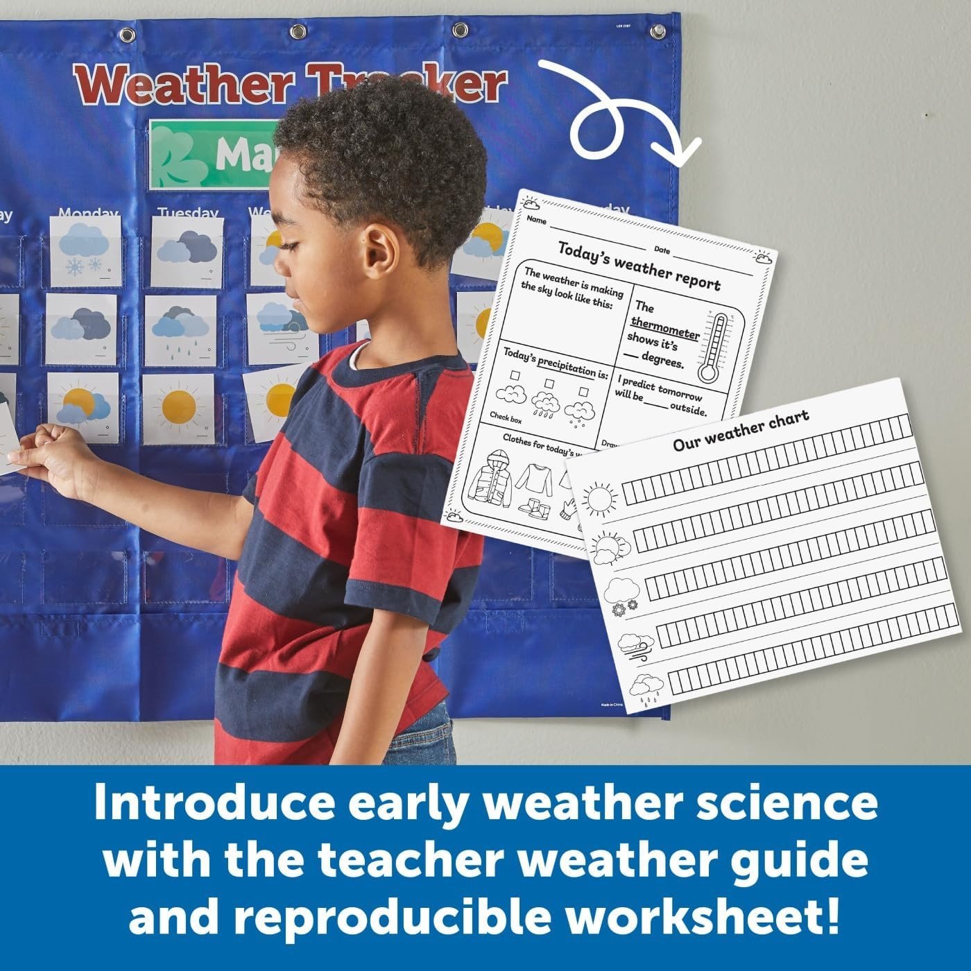 Learning Resources Weather Tracker Pocket Chart - ABC School Supplies