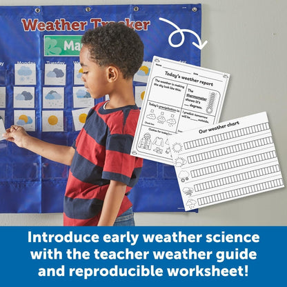 Learning Resources Weather Tracker Pocket Chart - ABC School Supplies
