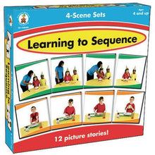**Learning To Sequence 6 Scene Set - ABC School Supplies