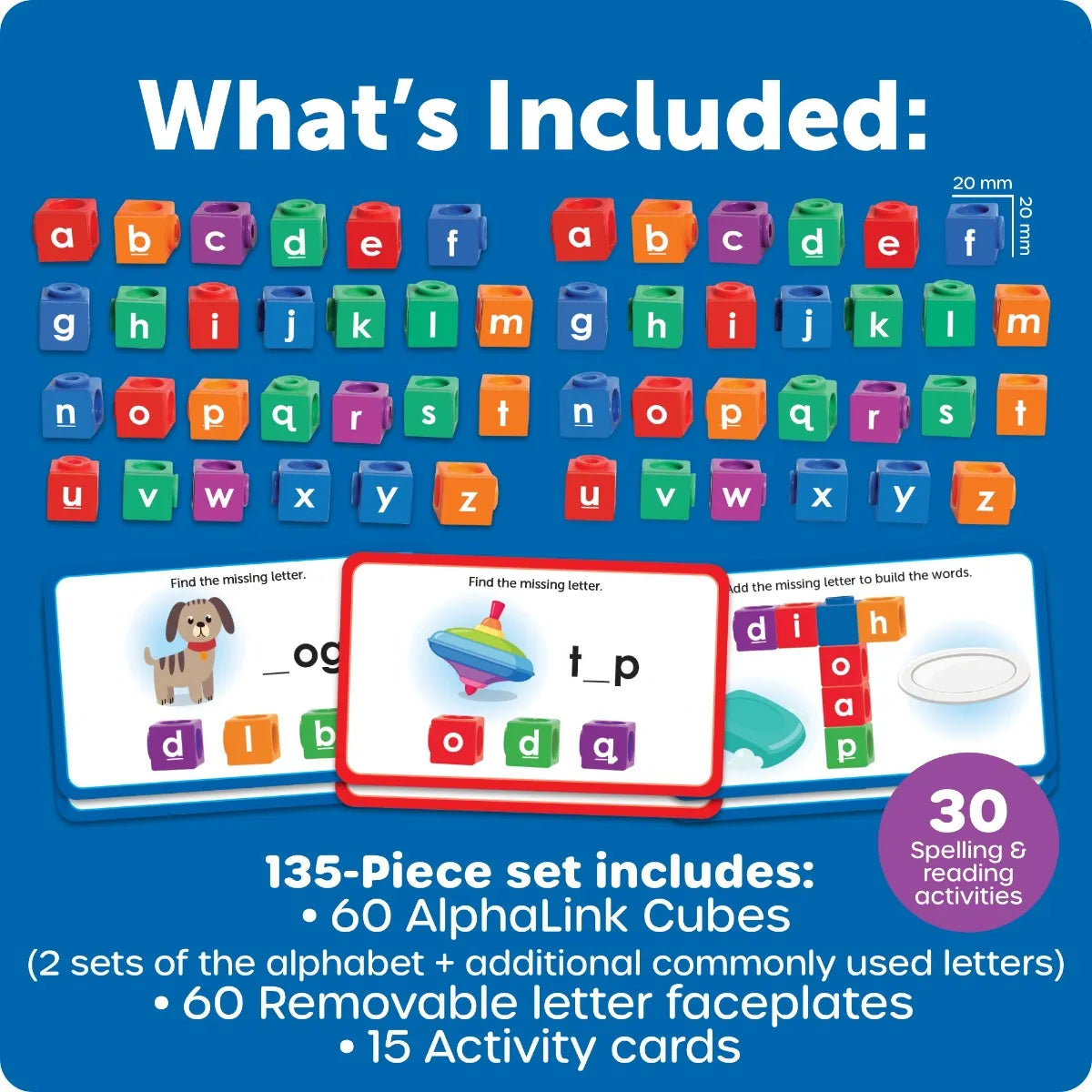 Learning Resources AlphaLink Cubes Spelling Activity Set