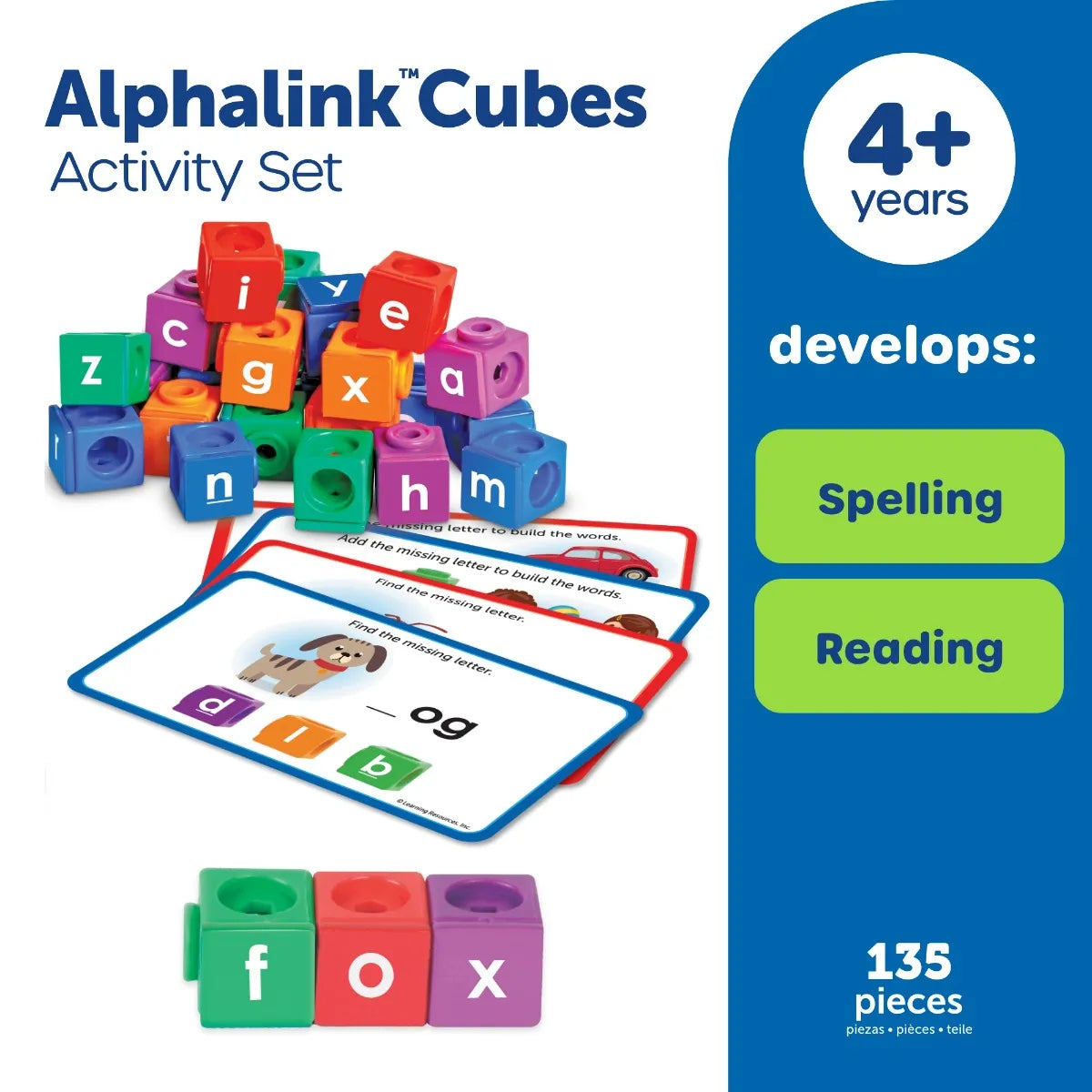 Learning Resources AlphaLink Cubes Spelling Activity Set