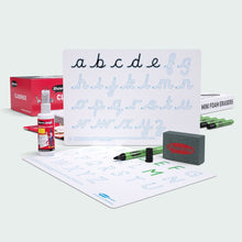 **Letter Formation Cursive Drywipe Boards, Pens & Erasers - 10 Sets - ABC School Supplies