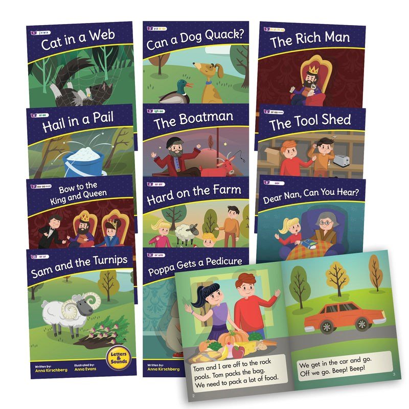 Letters & Sounds Phase 3 Set 2 Fiction - 6 Pack - ABC School Supplies