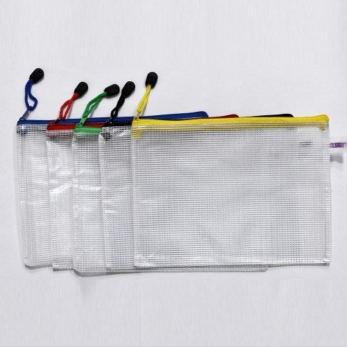 **Logit Mesh Zip Wallet Asst A4 5 Pack - ABC School Supplies