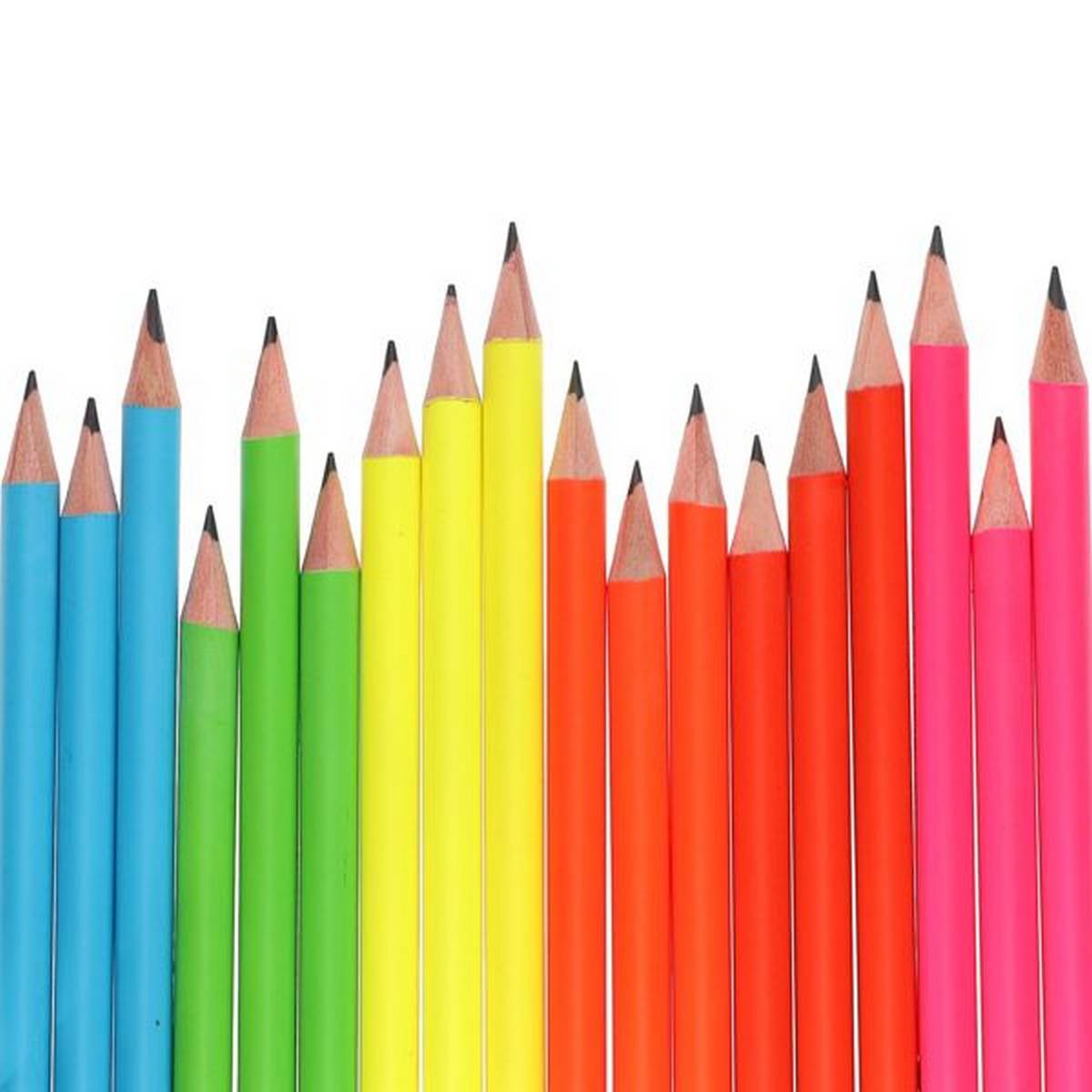 Lyra Neon Hb Rubber Tipped Pencils - Pack Of 96 - ABC School Supplies