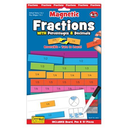 Magnetic Fractions With Percentages & Decimals - ABC School Supplies