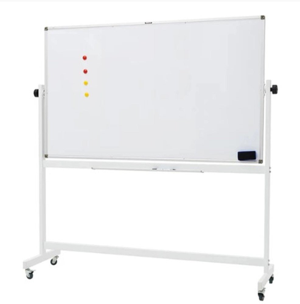 Magnetic Mobile Whiteboard and Chalk Board - 100x150cm - ABC School Supplies